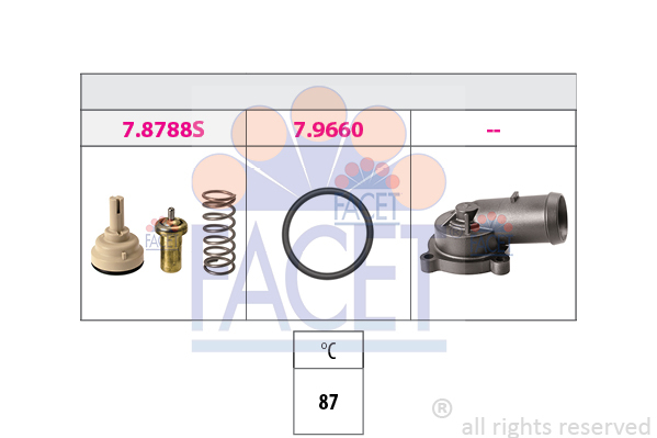 termostat,lichid racire 7.8788K FACET - Termostat termostat,lichid racire 7.8788K FACET - Termostat