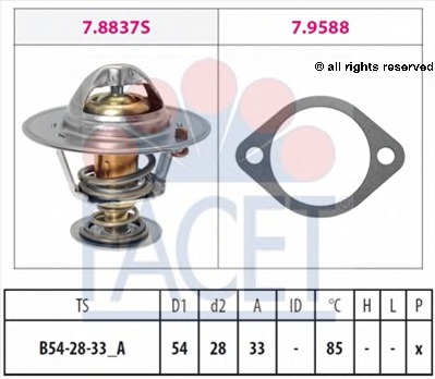 termostat,lichid racire 7.8837 FACET - Termostat termostat,lichid racire 7.8837 FACET - Termostat