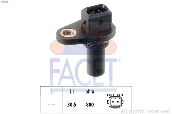 Senzor impulsuri, arbore cotit / senzor impulsuri,volanta 9.0028 FACET - Cutie de viteze automata Senzor impulsuri, arbore cotit / senzor impulsuri,volanta 9.0028 FACET - Cutie de viteze automata