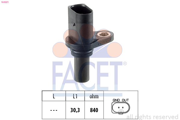 Senzor impulsuri, arbore cotit / senzor impulsuri,volanta 9.0221 FACET - Cutie de viteze automata Senzor impulsuri, arbore cotit / senzor impulsuri,volanta 9.0221 FACET - Cutie de viteze automata