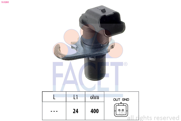 Senzor impulsuri, arbore cotit / senzor impulsuri,volanta 9.0260 FACET - Generator impulsuri Senzor impulsuri, arbore cotit / senzor impulsuri,volanta 9.0260 FACET - Generator impulsuri