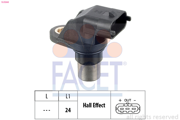 Senzor impulsuri, arbore cotit / senzor impulsuri,volanta 9.0344 FACET - Generator impulsuri Senzor impulsuri, arbore cotit / senzor impulsuri,volanta 9.0344 FACET - Generator impulsuri