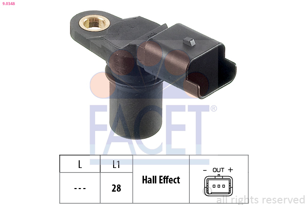 Senzor impulsuri, arbore cotit / senzor impulsuri,volanta 9.0348 FACET - Generator impulsuri Senzor impulsuri, arbore cotit / senzor impulsuri,volanta 9.0348 FACET - Generator impulsuri