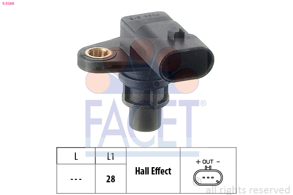 Senzor impulsuri, arbore cotit / senzor impulsuri,volanta 9.0388 FACET - Generator impulsuri Senzor impulsuri, arbore cotit / senzor impulsuri,volanta 9.0388 FACET - Generator impulsuri