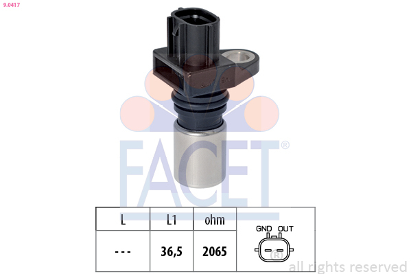 Senzor impulsuri, arbore cotit / senzor impulsuri,volanta 9.0417 FACET - Generator impulsuri Senzor impulsuri, arbore cotit / senzor impulsuri,volanta 9.0417 FACET - Generator impulsuri