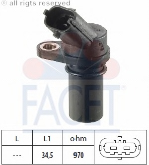 Senzor impulsuri, arbore cotit / senzor impulsuri,volanta 9.0439 FACET - Indicatoare Senzor impulsuri, arbore cotit / senzor impulsuri,volanta 9.0439 FACET - Indicatoare