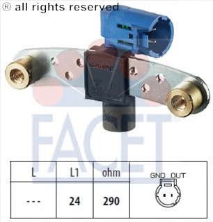 Senzor impulsuri, arbore cotit / senzor impulsuri,volanta 9.0545 FACET - Generator impulsuri Senzor impulsuri, arbore cotit / senzor impulsuri,volanta 9.0545 FACET - Generator impulsuri