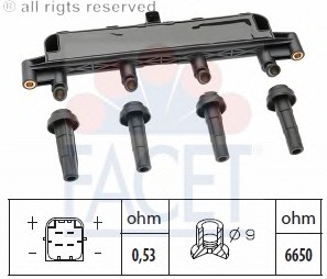 bobina de inductie 9.6303 FACET - Bobina inductie bobina de inductie 9.6303 FACET - Bobina inductie