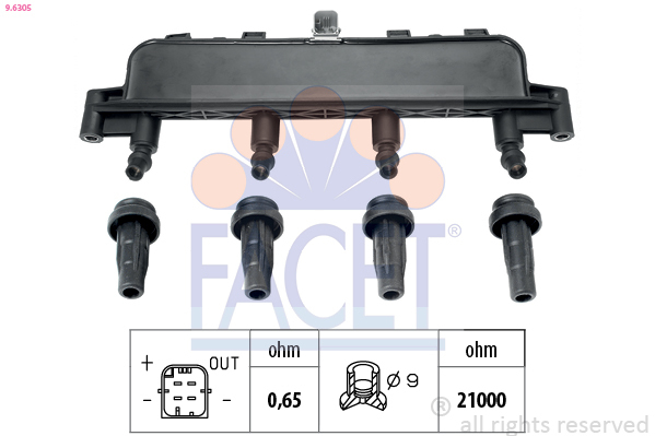 bobina de inductie 9.6305 FACET - Bobina inductie bobina de inductie 9.6305 FACET - Bobina inductie