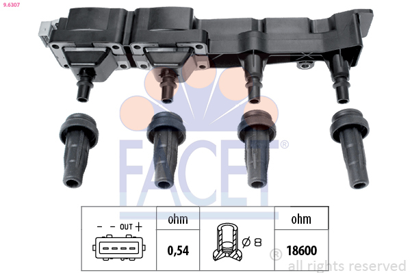 bobina de inductie 9.6307 FACET - Bobina inductie bobina de inductie 9.6307 FACET - Bobina inductie