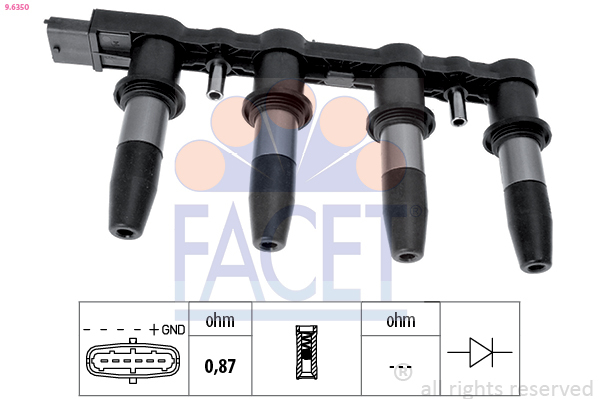 bobina de inductie 9.6350 FACET - Bobina inductie bobina de inductie 9.6350 FACET - Bobina inductie