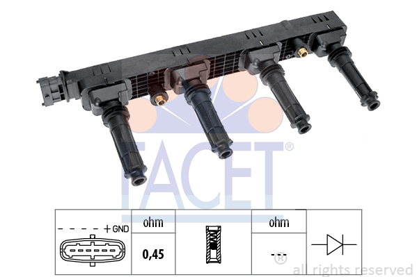 bobina de inductie 9.6407 FACET - Bobina inductie bobina de inductie 9.6407 FACET - Bobina inductie