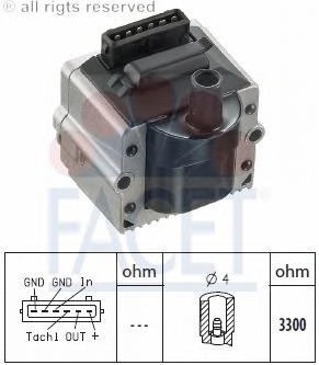 Bobina, aprindere 9.8116 FACET - Bobina inductie Bobina, aprindere 9.8116 FACET - Bobina inductie
