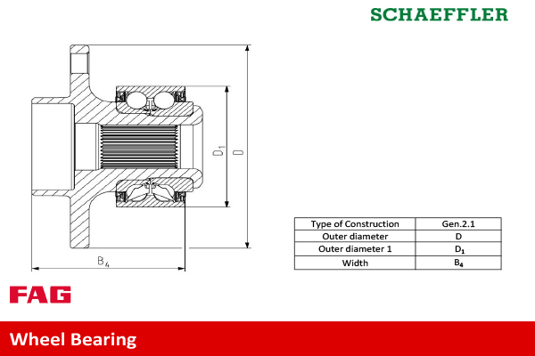 Set rulment roata 713 6107 60 FAG - Rulment roata / butuc roata Set rulment roata 713 6107 60 FAG - Rulment roata / butuc roata
