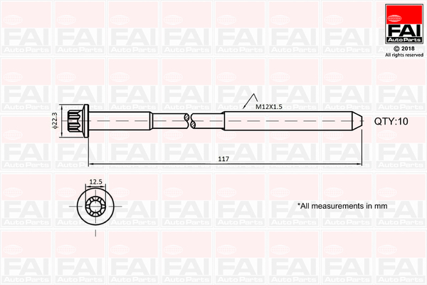 Set surub, chiulasa B1018 FAI AutoParts - Surub chiulasa Set surub, chiulasa B1018 FAI AutoParts - Surub chiulasa
