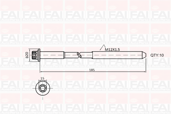 Set surub, chiulasa B2129 FAI AutoParts - Surub chiulasa