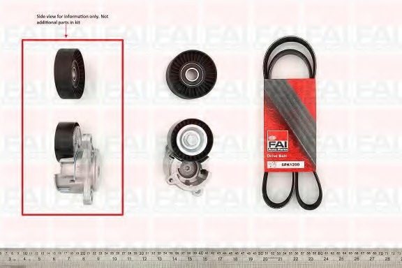 Curea transmisie cu caneluri FBK17 FAI AutoParts - Transmisie - kit accesorii