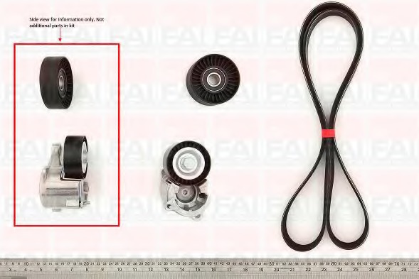 Curea transmisie cu caneluri FBK24 FAI AutoParts - Transmisie - kit accesorii