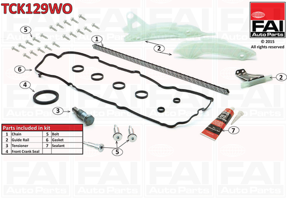 chit lant de distributie TCK129WO FAI AutoParts - Lant de distributie /- intinzator /- de ghidare chit lant de distributie TCK129WO FAI AutoParts - Lant de distributie /- intinzator /- de ghidare