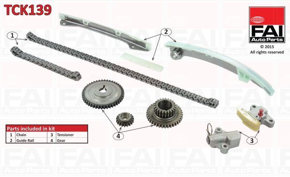 chit lant de distributie TCK139 FAI AutoParts - Lant de distributie /- intinzator /- de ghidare