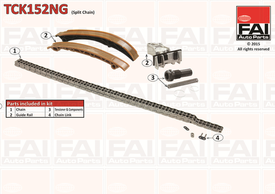 chit lant de distributie TCK152NG FAI AutoParts - Lant de distributie /- intinzator /- de ghidare chit lant de distributie TCK152NG FAI AutoParts - Lant de distributie /- intinzator /- de ghidare