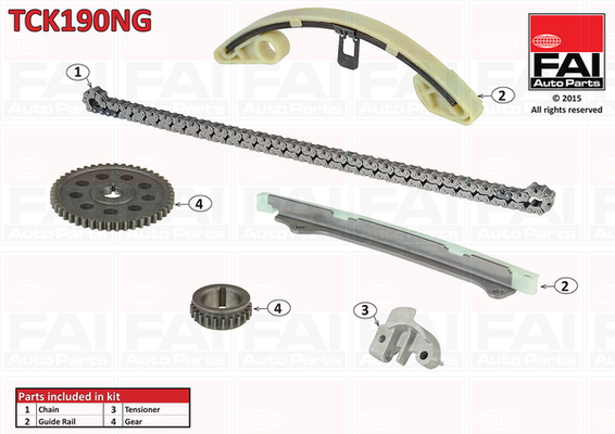 chit lant de distributie TCK190NG FAI AutoParts - Lant de distributie /- intinzator /- de ghidare