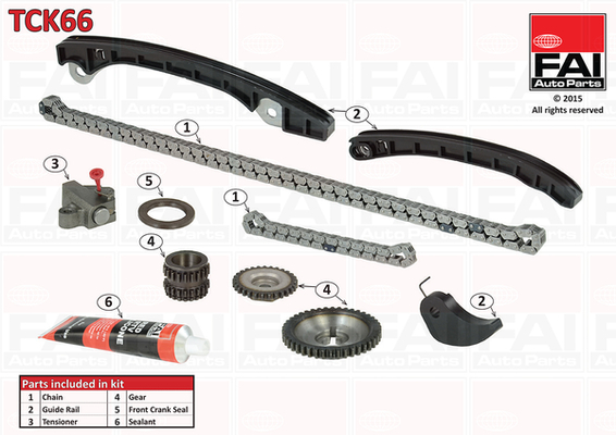 chit lant de distributie TCK66 FAI AutoParts - Lant de distributie /- intinzator /- de ghidare