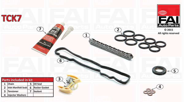 chit lant de distributie TCK7 FAI AutoParts - Lant de distributie /- intinzator /- de ghidare chit lant de distributie TCK7 FAI AutoParts - Lant de distributie /- intinzator /- de ghidare
