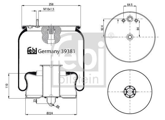 Burduf, suspensie pneumatica 39381 FEBI BILSTEIN - Suspensie pneumatica Burduf, suspensie pneumatica 39381 FEBI BILSTEIN - Suspensie pneumatica