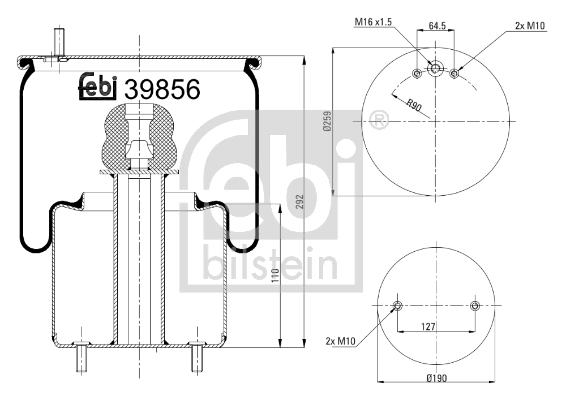 Burduf, suspensie pneumatica 39856 FEBI BILSTEIN - Suspensie pneumatica Burduf, suspensie pneumatica 39856 FEBI BILSTEIN - Suspensie pneumatica