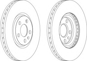 Disc frana DDF1165C-1 FERODO - Disc frana