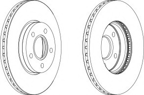 Disc frana DDF1222C-1 FERODO - Frana disc Disc frana DDF1222C-1 FERODO - Frana disc