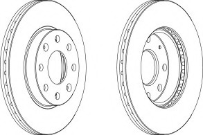 Disc frana DDF1279-1 FERODO - Frana disc
