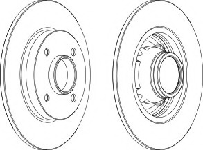 Disc frana DDF1564-1 FERODO - Frana disc