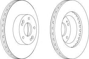 Disc frana DDF1630-1 FERODO - Disc frana
