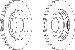Disc frana DDF214C-1 FERODO - Frana disc Disc frana DDF214C-1 FERODO - Frana disc