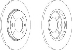 Disc frana DDF244C-1 FERODO - Frana disc Disc frana DDF244C-1 FERODO - Frana disc