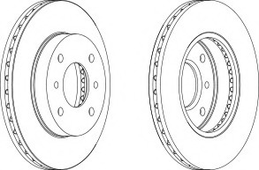 Disc frana DDF260-1 FERODO - Frana disc Disc frana DDF260-1 FERODO - Frana disc