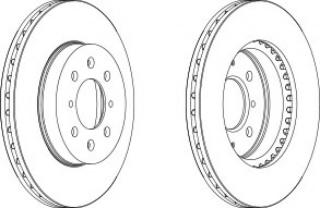 Disc frana DDF261-1 FERODO - Disc frana