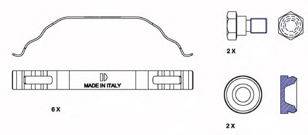 Set accesorii, placute frana FAC173 FERODO - Componente/ accesorii frana Set accesorii, placute frana FAC173 FERODO - Componente/ accesorii frana