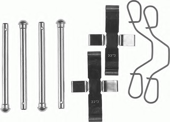 Set accesorii, placute frana FBA409 FERODO - Componente/ accesorii frana