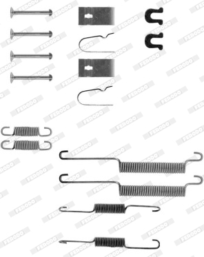Set accesorii, sabot de frana FBA49 FERODO - Frana tambur