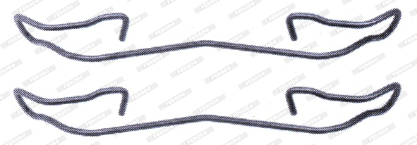 Set accesorii, placute frana FBA534 FERODO - Componente/ accesorii frana