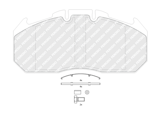 set placute frana,frana disc FCV1404B FERODO - Frana disc set placute frana,frana disc FCV1404B FERODO - Frana disc