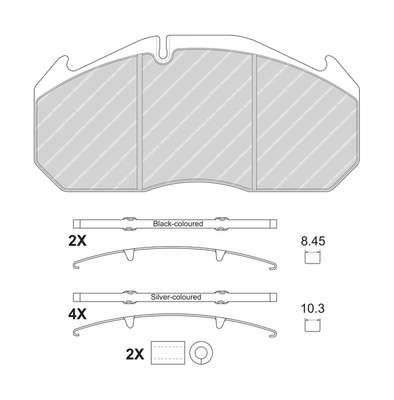 set placute frana,frana disc FCV1583B FERODO - Frana disc set placute frana,frana disc FCV1583B FERODO - Frana disc