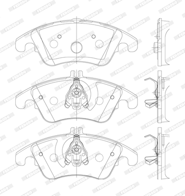 set placute frana,frana disc FDB1979 FERODO set placute frana,frana disc FDB1979 FERODO