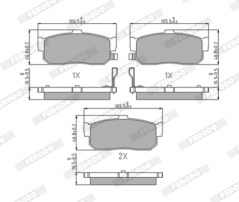 set placute frana,frana disc FDB796 FERODO - Frana disc set placute frana,frana disc FDB796 FERODO - Frana disc