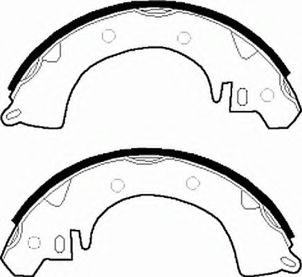 Set saboti frana FSB228 FERODO - Material frictiune sabot frana/ sabot frana