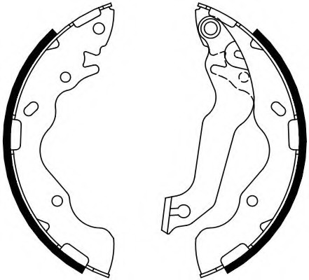 Set saboti frana FSB4098 FERODO - Material frictiune sabot frana/ sabot frana