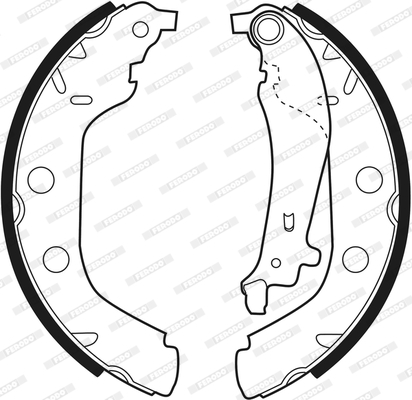 Set saboti frana FSB547 FERODO - Material frictiune sabot frana/ sabot frana